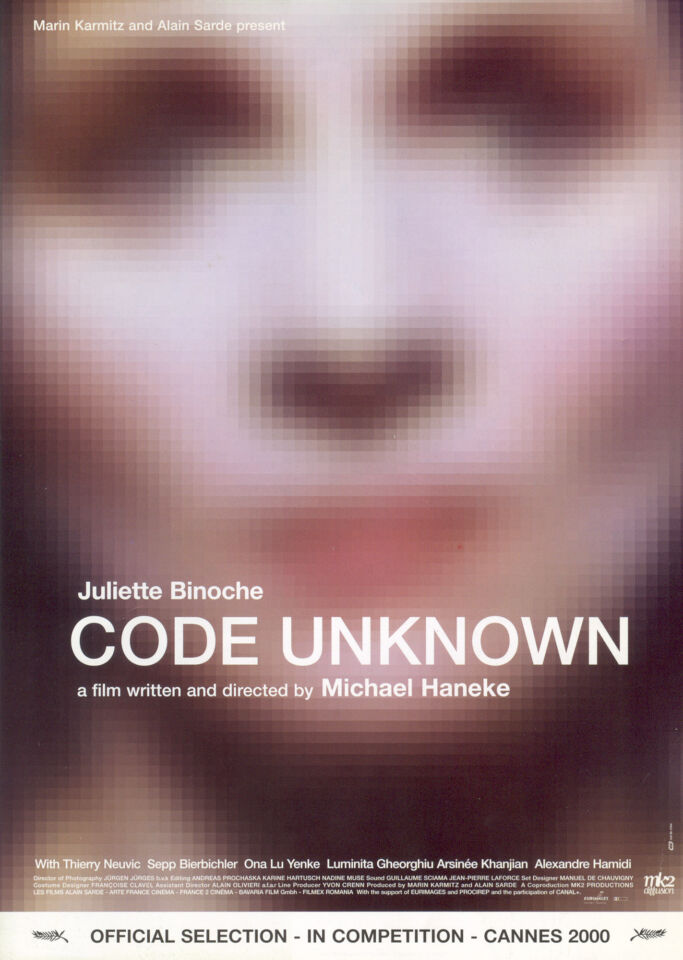 Code inconnu recit incomplet de divers voyages poster 1 Haneke