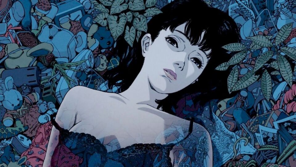 Perfect blue 1997 002 girl on a bed of objects