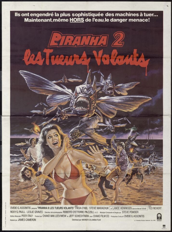 PIRANHA II FLYING KILLERS poster 1 Cameron Large