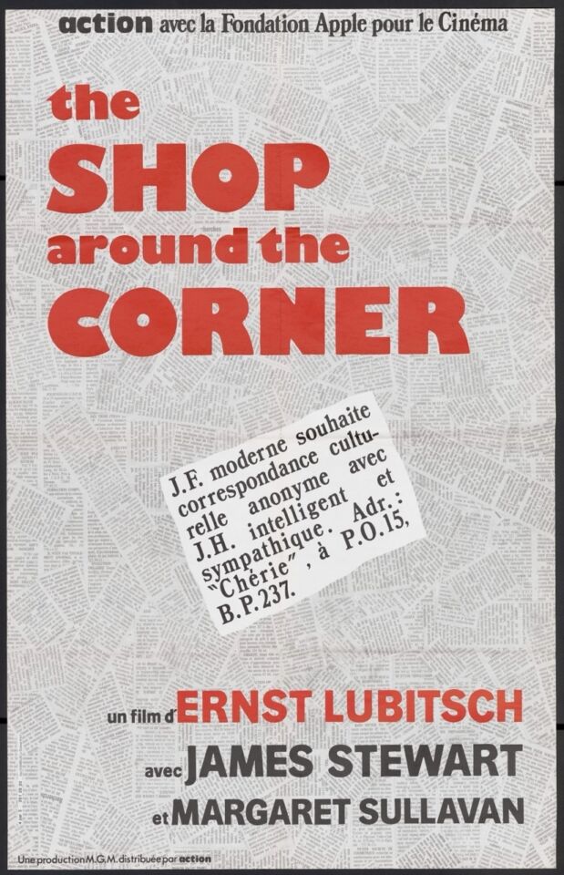 SHOP AROUND THE CORNER THE poster 1 Lubitsch Large